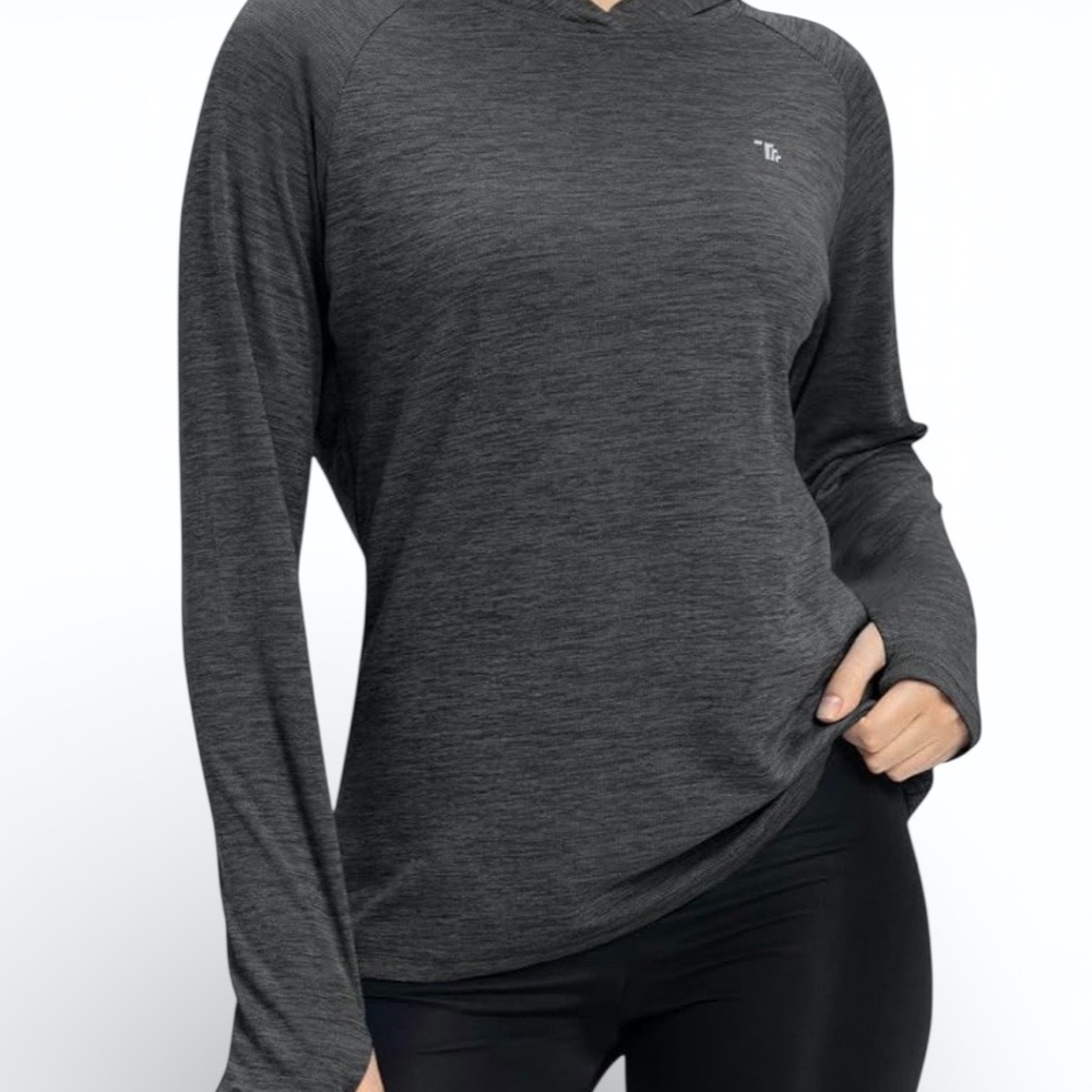 Women's Performance Hoodie Heathered Gray UPF 50+ Outdoor Gorpcore Athleisure